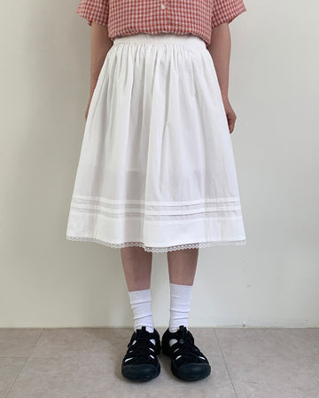 Golen Lace Midi Skirt